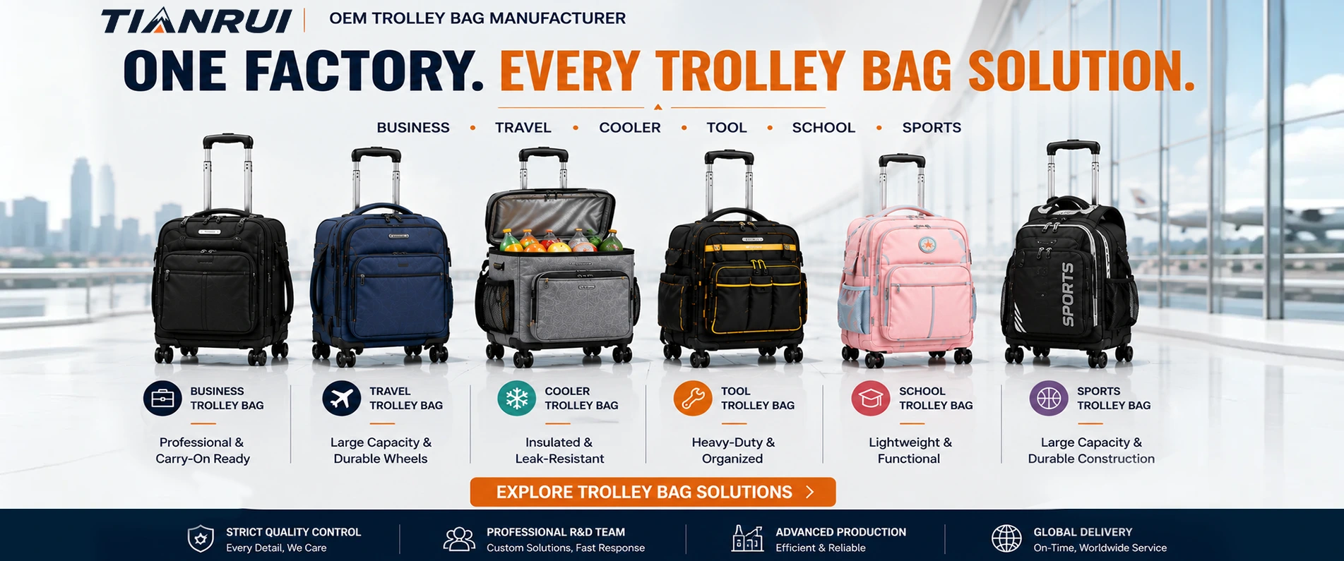 Cooler trolley bag factory in China - Tianrui OEM/ODM Cooler trolley bag factory in China - Tianrui OEM/ODM