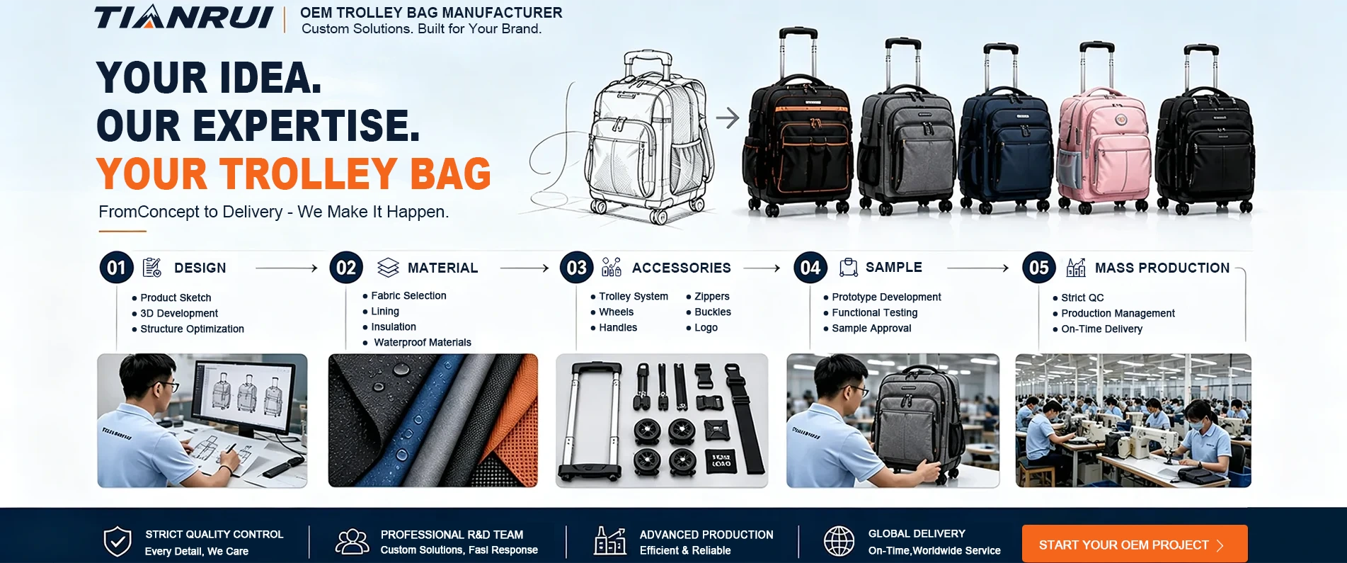 Business trolley bag manufacturer China - Tianrui OEM/ODM Business trolley bag manufacturer China - Tianrui OEM/ODM