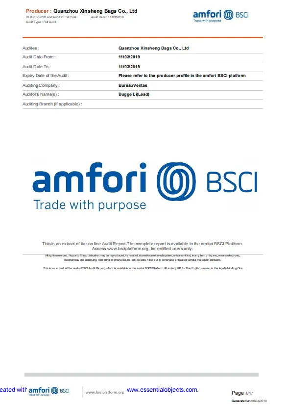 Qualification Certificate